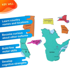 Family can bond through collaborative GeoPuzzle map-building sessions