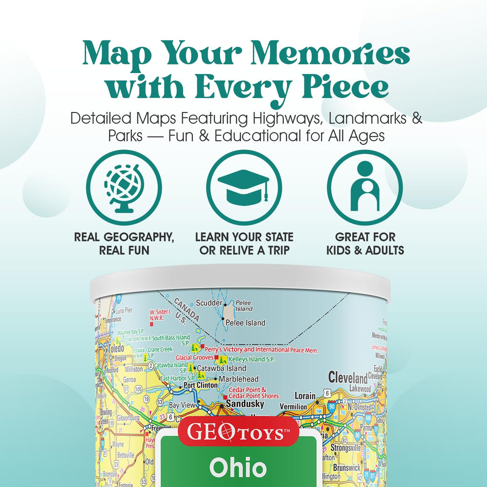 Geotoys Ohio kids educational puzzle builds problem-solving while learning
