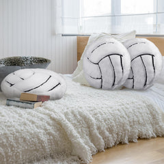 Gerrii volleyball-shaped cushion: cute decor accent, unique gift for sports fans.