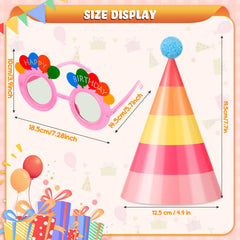 Gersoniel birthday hats dot style with pom poms add playful charm