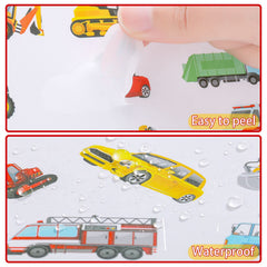 Gersoniel construction truck stickers pack with durable adhesion