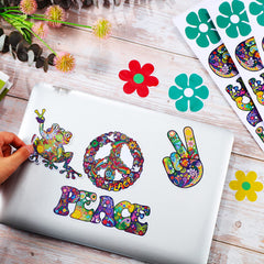 Gersoniel love heart decal highlights positive style on gear with strong adhesion.