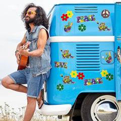 Gersoniel psychedelic 60s pattern sticker offers eye catching design that resists fading.