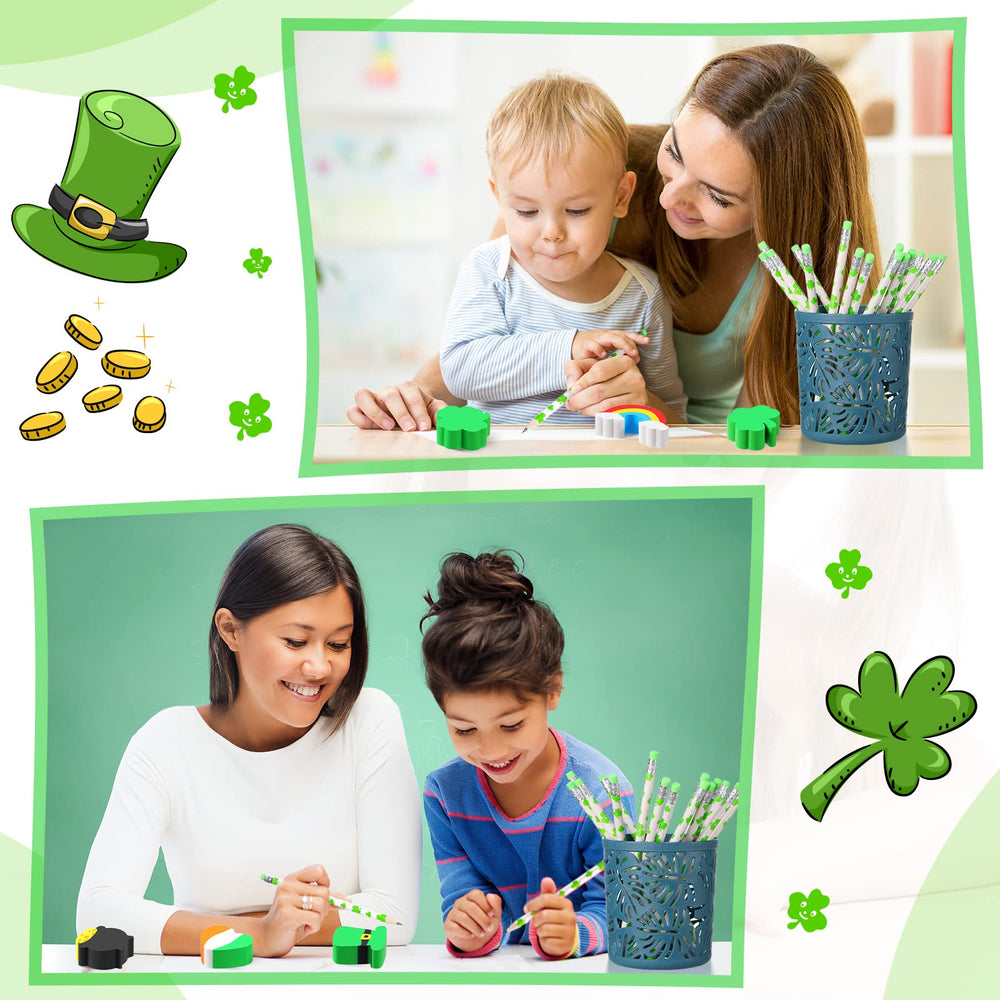 Gersoniel St Patrick's mini erasers puzzle-collection; bulk prizes.