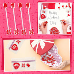 Gersoniel valentines-wood-pencil pink color offers durable writing and cute gifts.