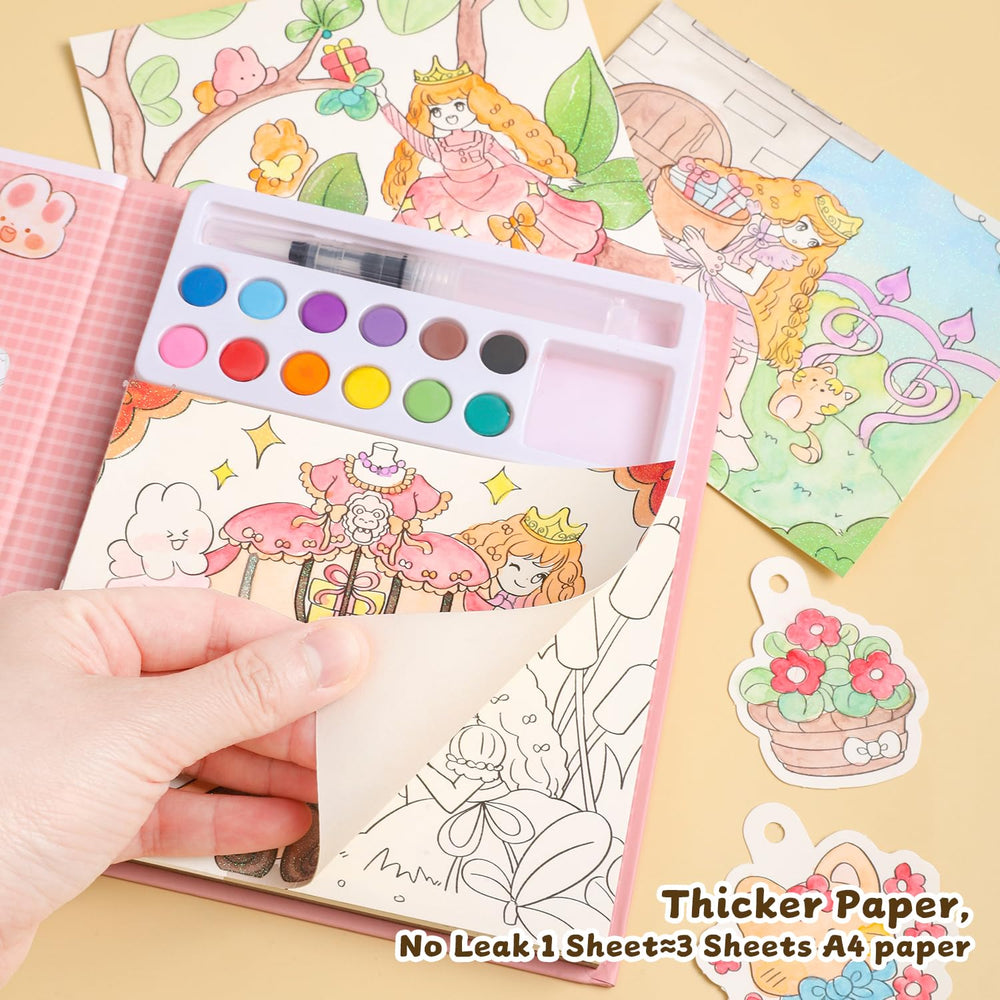 gesboole Paint with Water thick-paper pages prevent bleed-through and preserve artwork