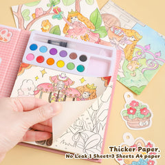 gesboole Paint with Water thick-paper pages prevent bleed-through and preserve artwork