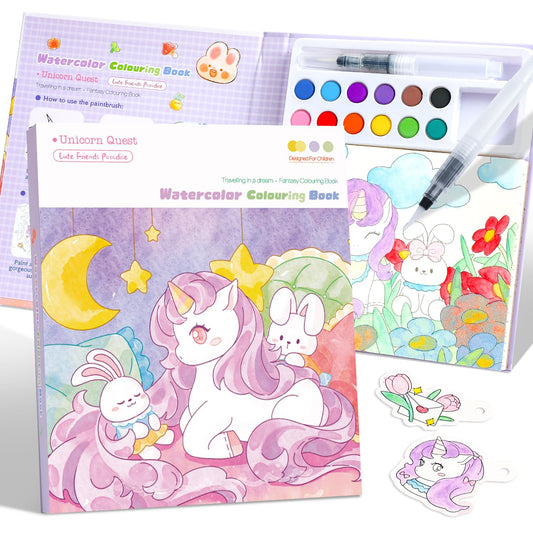 gesboole paint with water unicorn pages for mess-free coloring fun.