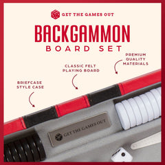 Get The Games Out backgammon chips and dice, smooth rolling for confident play.