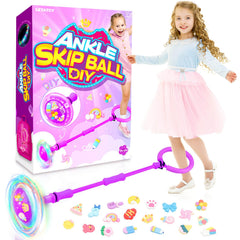 Getatoy ankle skip ball assembly with stickers for creative DIY play