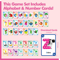 Gethelud 80-card deck highlights bright letters for alphabet recognition