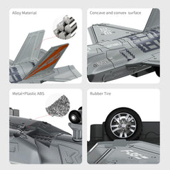 Geyiie fighter jet toy plane close-up, premium alloy for sturdy sessions
