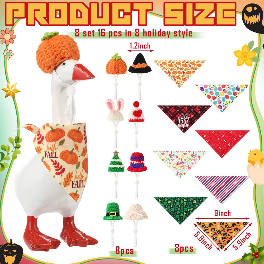 Geyoga 8-set goose bibs add seasonal charm to your desk goose display.