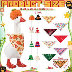 Geyoga 8-set goose bibs add seasonal charm to your desk goose display.