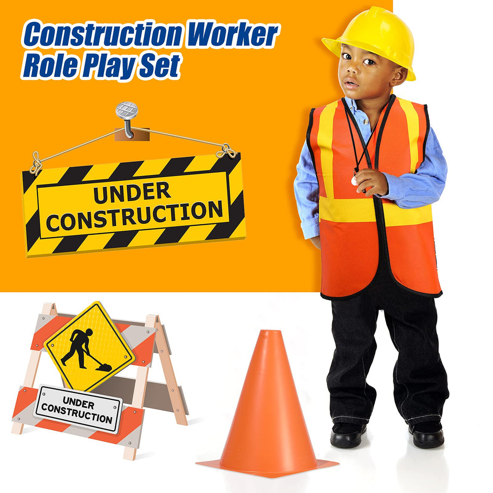Geyoga yellow construction hat ensures safe, imaginative play with easy sizing.