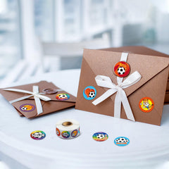 Geyoga soccer stickers decorate classrooms and party favors with festive energy.