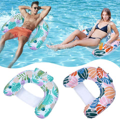 GG ZHONG QUAN pool float chair with cup holder for relaxed pool lounging