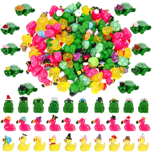 GGSTDDUP 80-piece mini resin animals bundle for DIY crafts and fairy gardens.
