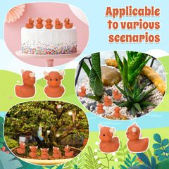 GGSTDDUP bright-color resin ducks with detailed features for tactile play and display.
