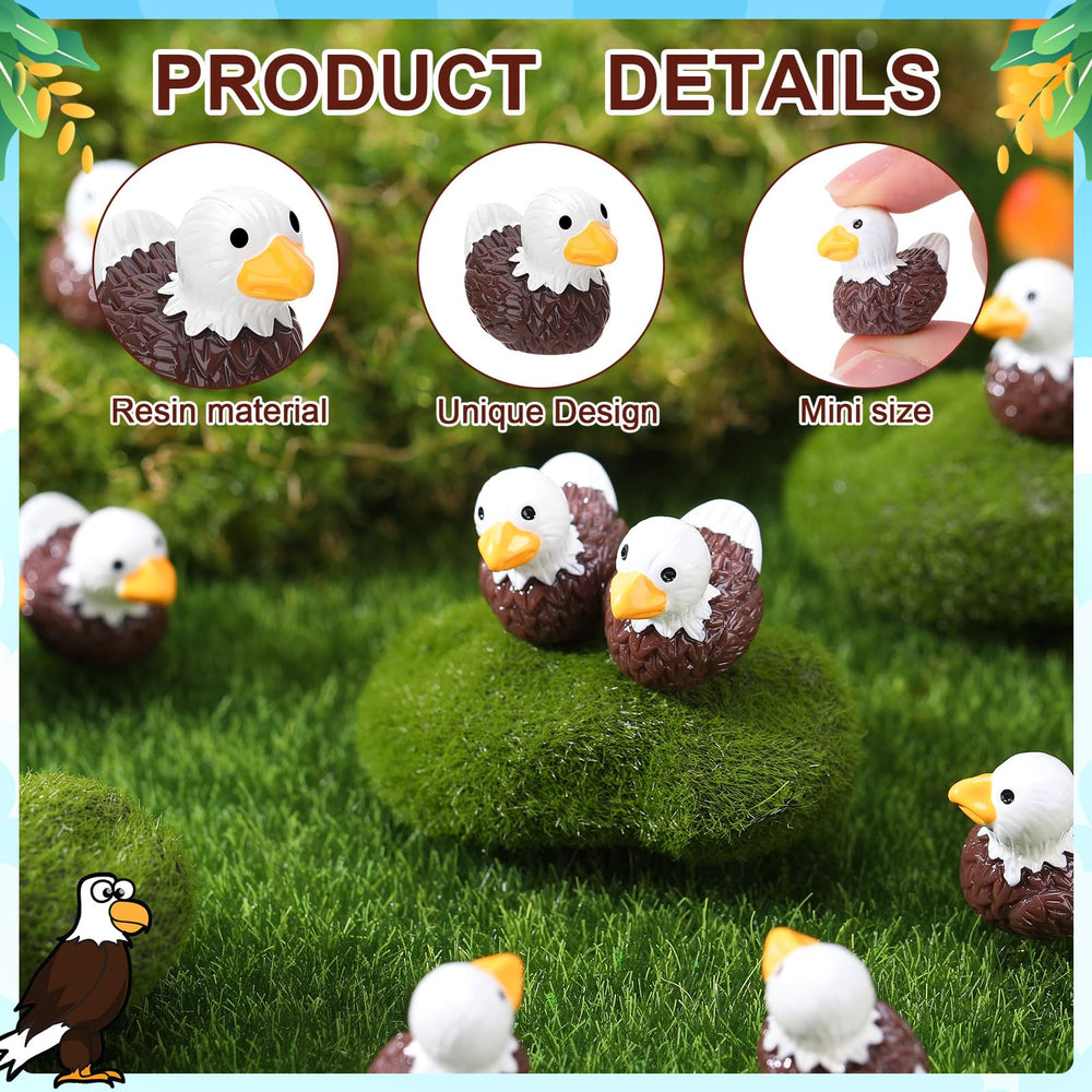 GGSTDDUP dressed-up bald eagle duck figures for DIY crafts