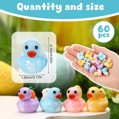 GGSTDDUP Easter resin duck with colorful eggs, ideal for table decor.