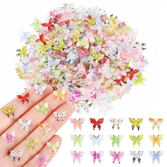 GGSTDDUP mini resin butterflies variety collection for crafts