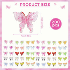 GGSTDDUP mini resin butterflies variety collection close-up colors