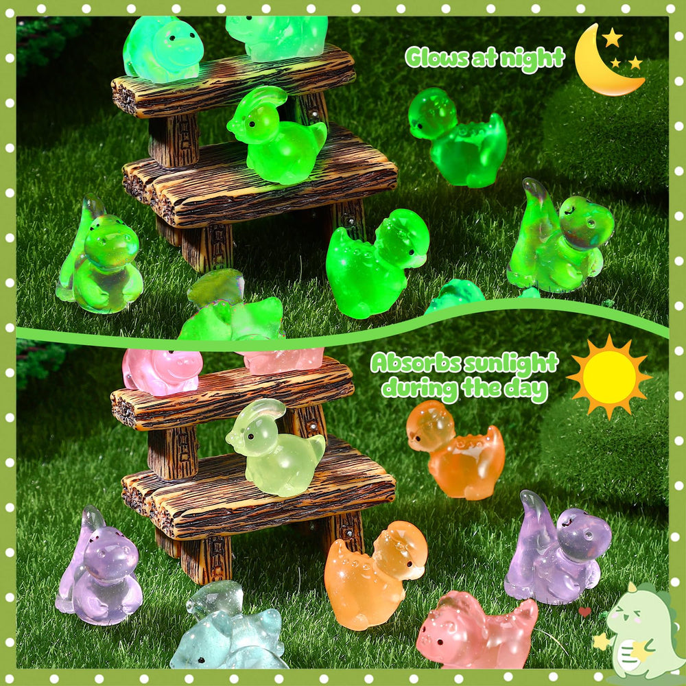 GGSTDDUP purple luminous mini dinosaurs create dreamlike rooms.