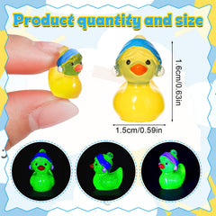 GGSTDDUP mini resin ducks with pearl earrings add charming tabletop accents.