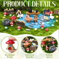GGSTDDUP mushroom house adds whimsy to outdoor mini landscapes
