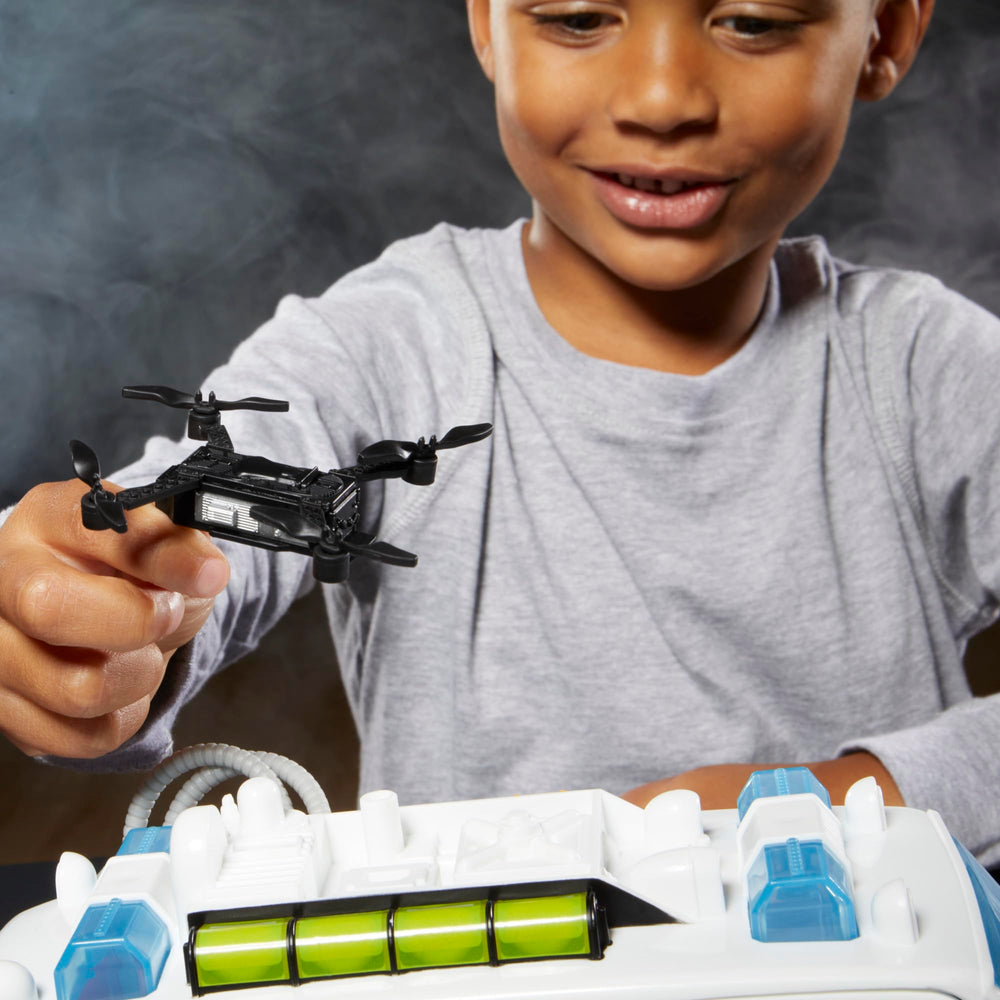 Ghostbusters Ecto-1 drone trap deploying for rooftop captures