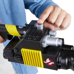 Ghostbusters Proton Blaster color-changing stream revealed during barrel pull.