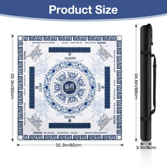 Ghouse Mahjong Mat foldable with carrying bag for portable game night.