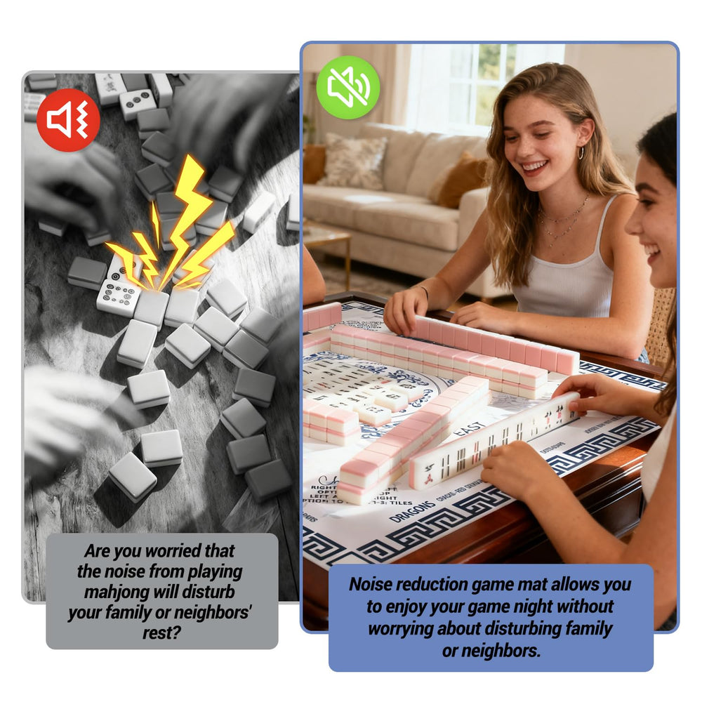 Ghouse Mahjong Mat protects tables with micro-textured underside grip.