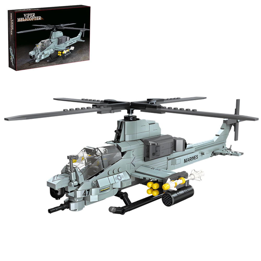 GHQYTPR AH-1Z Viper model ready for display, ideal for collectors and history enthusiasts.