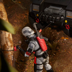 G.I. Joe Cobra Night Attack 4-WD Stinger shovel and utility gear for field-ready vibe.