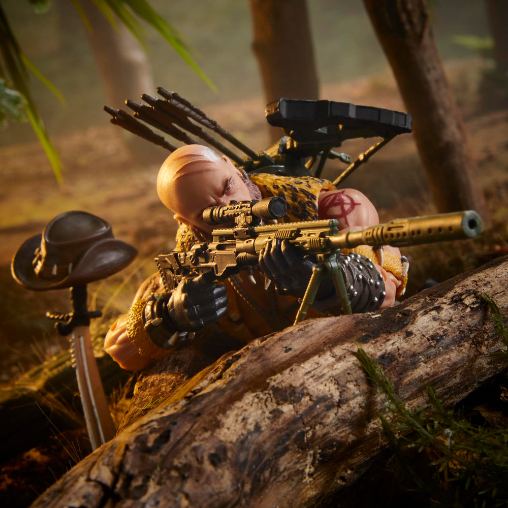 G.I. Joe Gnawgahyde with Yobbo macaque highlighting collectible companion detail.