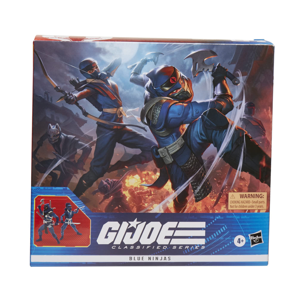 G.I. Joe Classified Blue Ninjas detailing supports dynamic display and posing options.