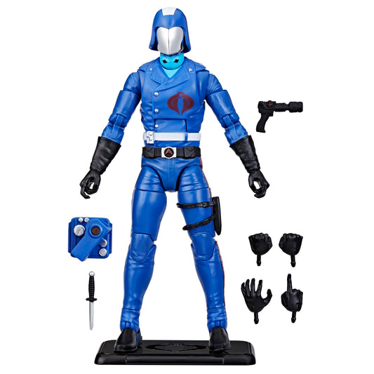 G.I. Joe Cobra Commander on retro cardback suitable for display and nostalgia