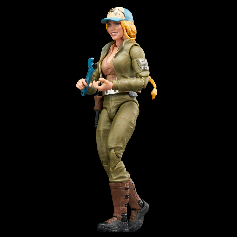 G.I. Joe Cover Girl Krieger alternate hair with cap for styling.