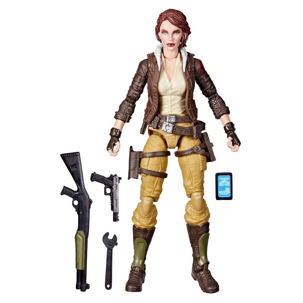 G.I. Joe Courtney Cover Girl Krieger figure with custom package art for display.