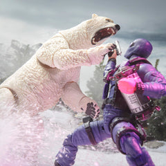 G.I. Joe Classified Polar Bear growling head adds menace to display.