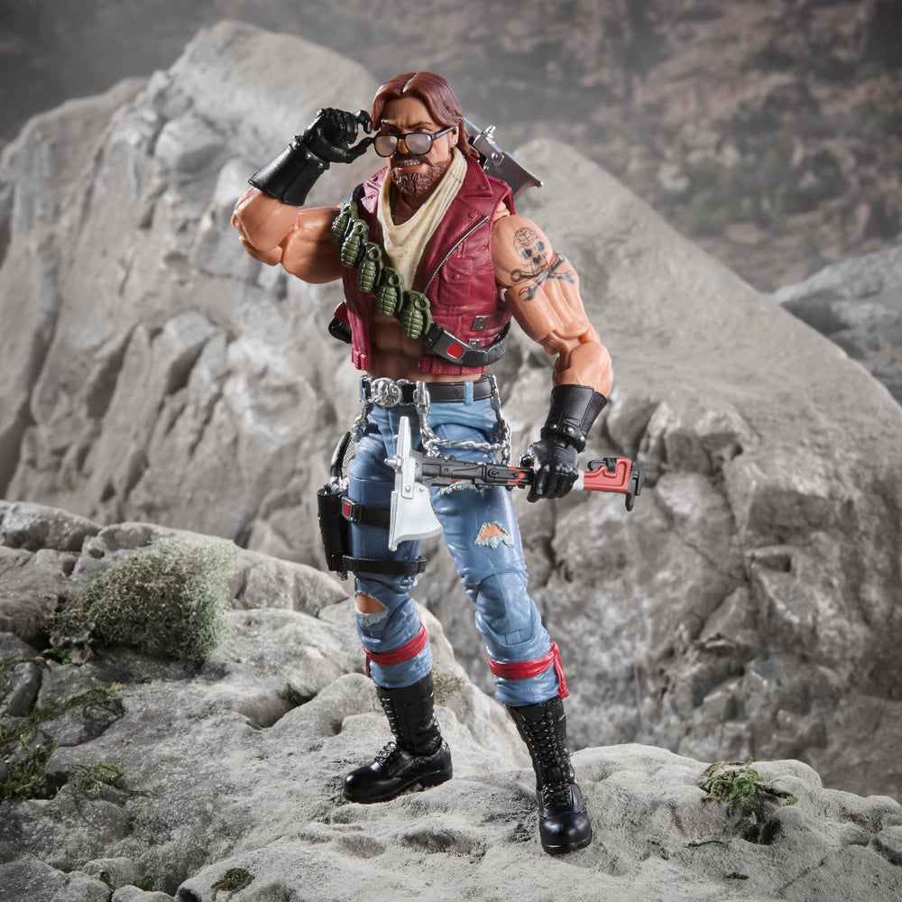 G.I. Joe Monkeywrench alternate masked face for role-play variety.