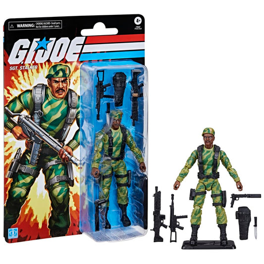 G.I. Joe Sgt. Stalker front view shows premium detailing for display and posing