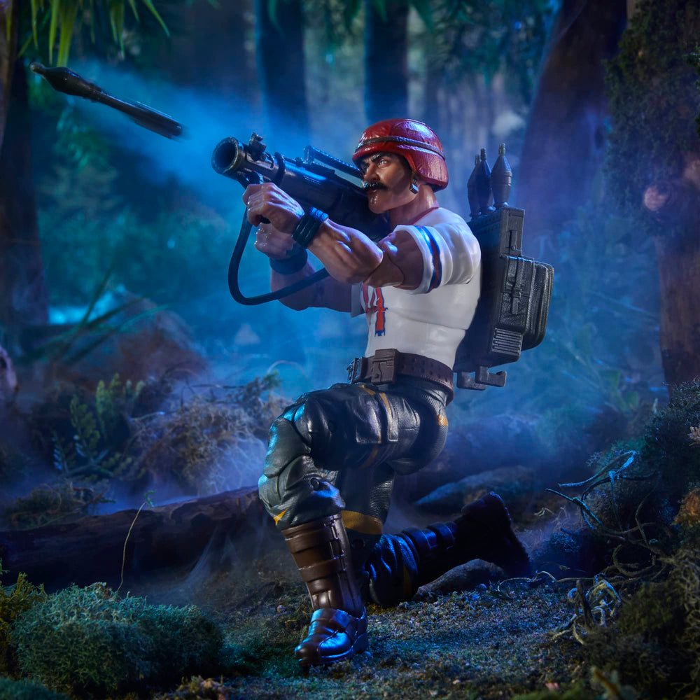 G.I. Joe Tiger Force Bazooka packaging artwork highlighted for collectors
