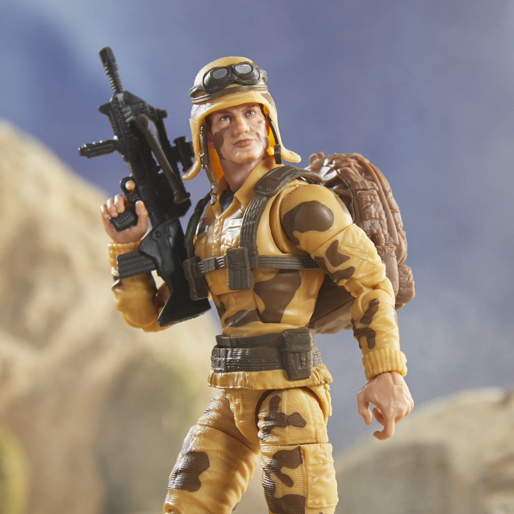 Dusty figure in dramatic pose with intricate joints, enabling dynamic display options.