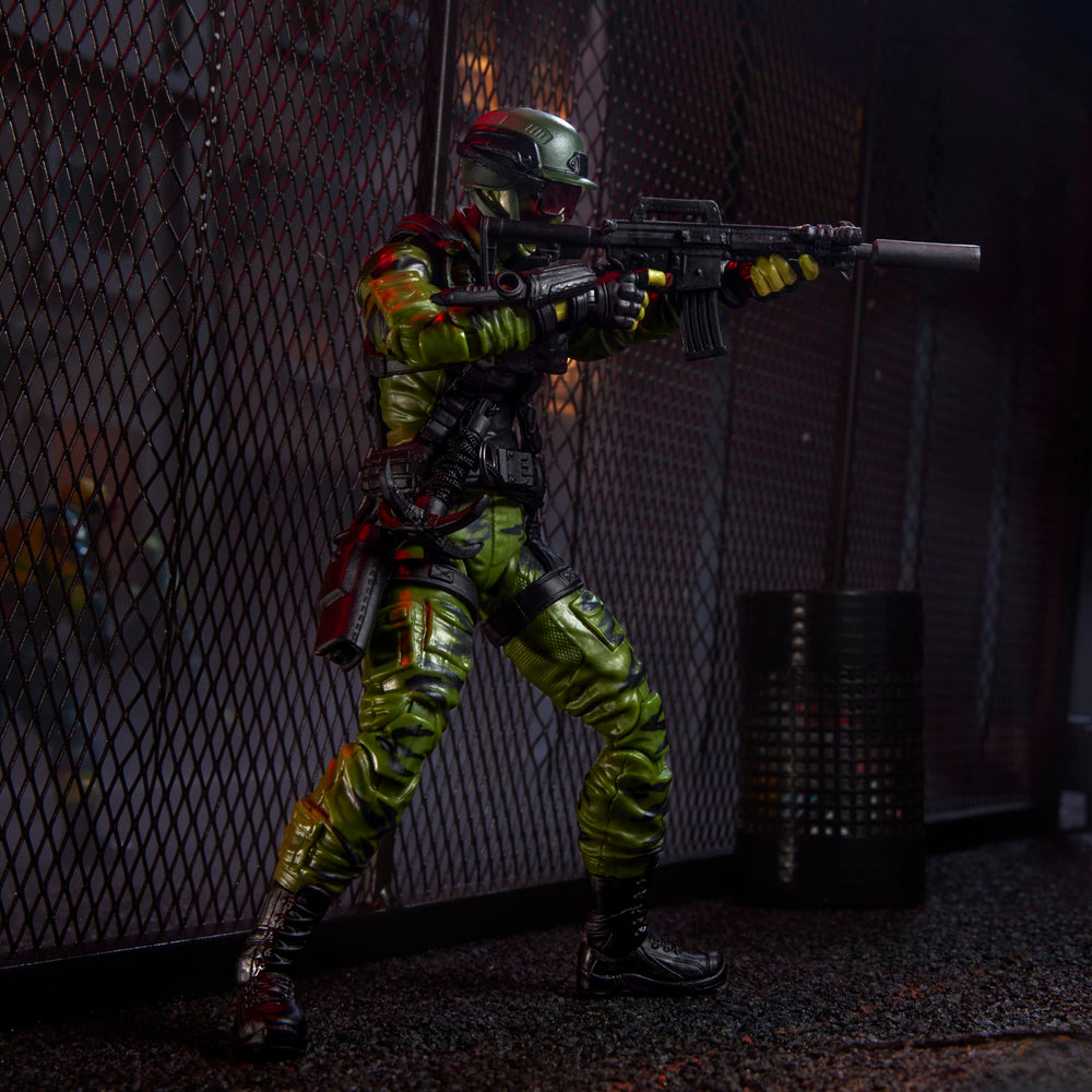 G.I. Joe Hit & Run knife included for versatile posing.