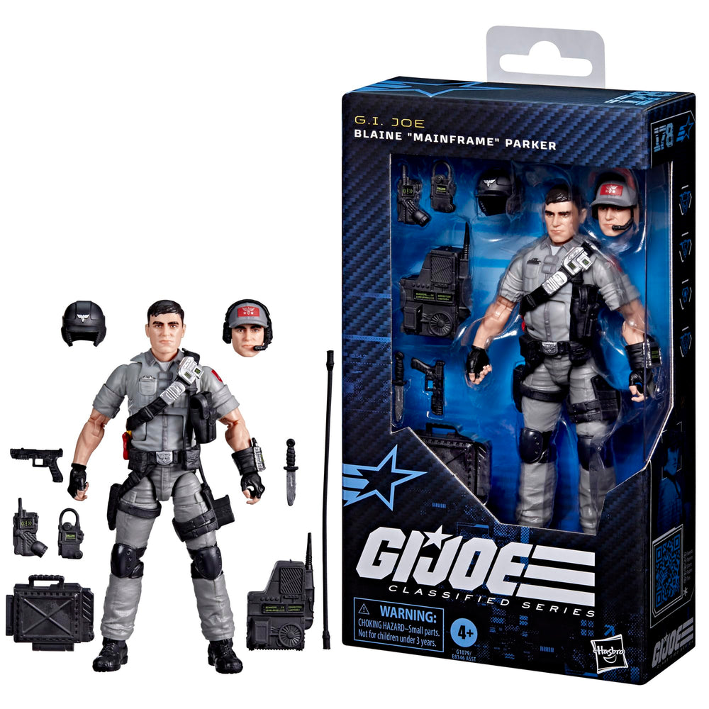 G.I. Joe Mainframe backpack with scanning device in action setup