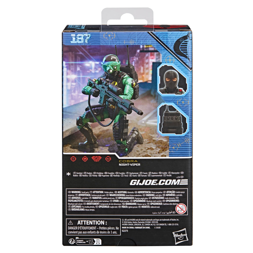 G.I. Joe Night-Viper infrared detector detail adds realism