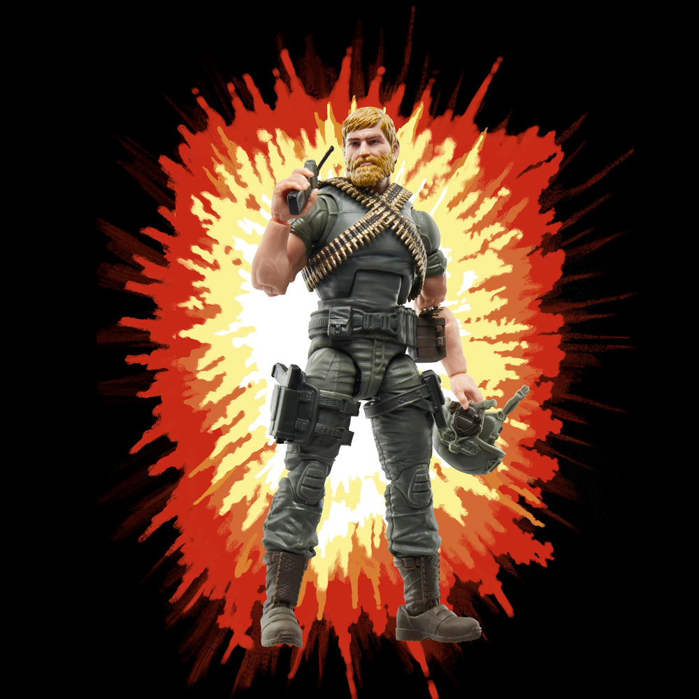 G.I. Joe Rock 'N Roll McConnel helmet and walkie-talkie included for ready-action play.
